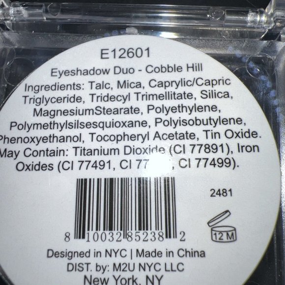 M2U NYC COBBLE HILL Eyeshadow Duo E12601 - Picture 4 of 5